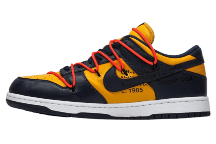 Nike Dunk Low Off-White University Gold PBR Low-poly 3D model