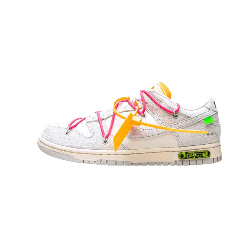 Off-White x Nike SB Dunk Low Lot 17 of 50 Neutral Grey Hyper Pink DJ0950-117