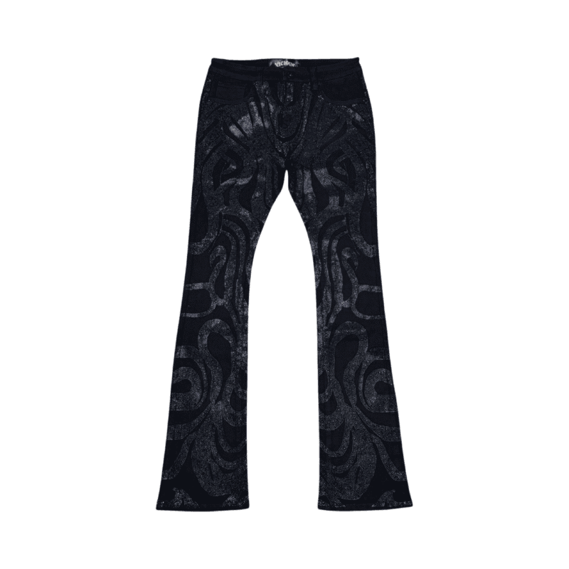 Vicious Denim "Black Rhinestone Design"